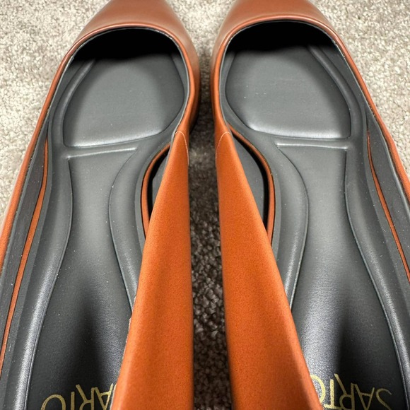 Sarto A-Diva Pumps Brown Leather Pointed Toe Kitten Heel Womens Size 9M - Picture 7 of 11